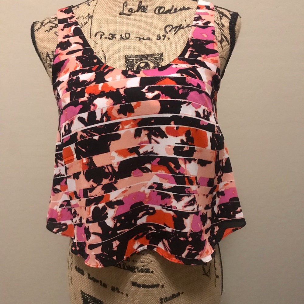 Sam Edelman Enchanted Kiss Floral Tank Top SZ M